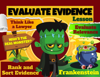 Preview of Frankenstein | Evaluating and Citing Evidence Lesson | Games | Argument Essay