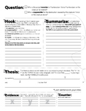 Frankenstein Argument Essay Graphic Organizer / Planning Sheet