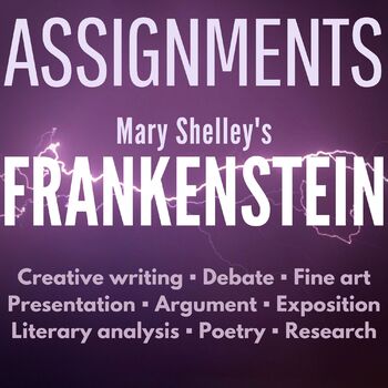 Preview of Frankenstein Assignments: 29 Culminating & Extension Tasks