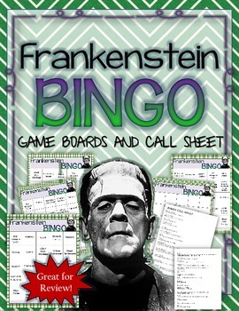 Preview of Frankenstein Bingo: Instructions, Game Boards, and Call Sheet