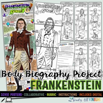 Preview of Frankenstein, Body Biography Project Bundle, For Print and Digital
