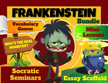 Preview of Frankenstein Bundle | Argument Who's the Real Monster? Lessons | Essay Scaffold