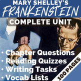 Frankenstein COMPLETE UNIT | Discussion Questions, Quizzes