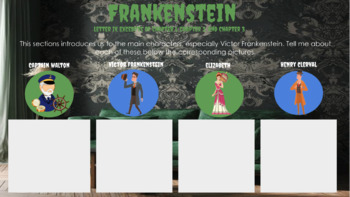 Preview of Frankenstein Chapters 1-3 Activities
