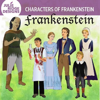 Preview of Frankenstein Characters clip art — 24 illustrations