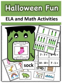 Preview of Frankenstein ELA & Math Centers