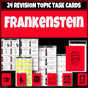 Preview of Frankenstein English and Drama Task Cards