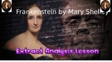 Frankenstein Extract Analysis + Vocabularly - 5 Lesson Pack!