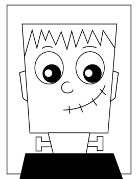 frankenstein face coloring pages