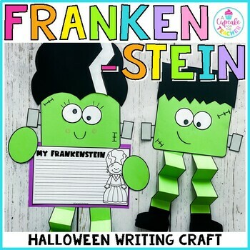 Preview of Frankenstein Halloween Craft, Writing Activity, and Bulletin Board