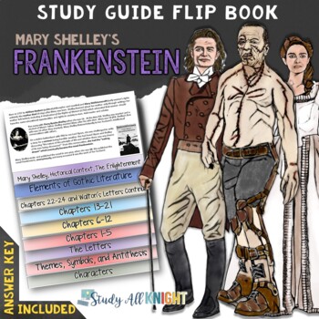 Preview of Frankenstein Novel Study Literature Guide Flip Book