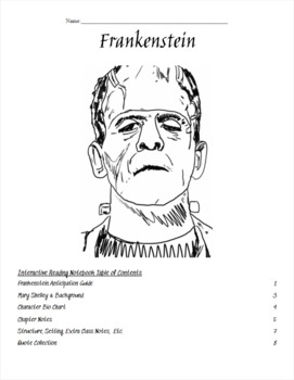 Preview of Frankenstein Interactive Reading Notebook