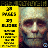 Frankenstein reading comprehension, test, essay questions 