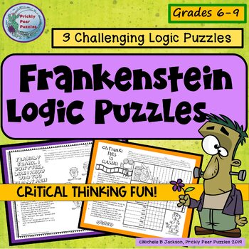 Preview of Frankenstein Logic Puzzles - Movie Activity - Fall Activities for Fast Finishers