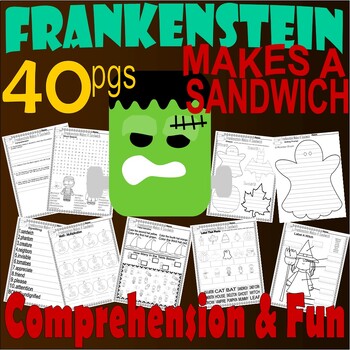 Preview of Frankenstein Makes a Sandwich Halloween Read Aloud Poetry Writing Comprehension