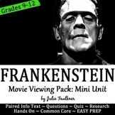 Frankenstein Movie Viewing Unit, Questions/Activities, Les