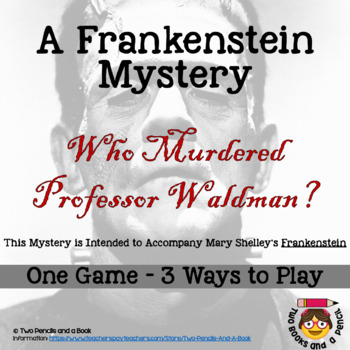 Preview of Frankenstein Murder Mystery: Who Killed Prof. Waldman? Novel Mystery