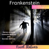 Frankenstein Novel Study Literacy Stations digital resource
