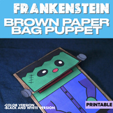Frankenstein Paper Bag Puppet Craft- Halloween - Activity 