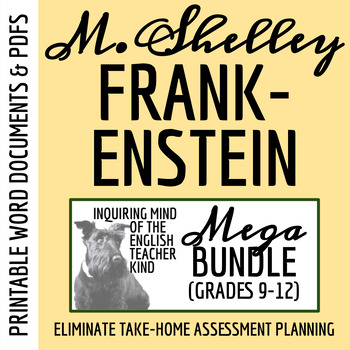 Preview of Frankenstein Quiz, Close Reading, Vocabulary Development, and Test Bundle