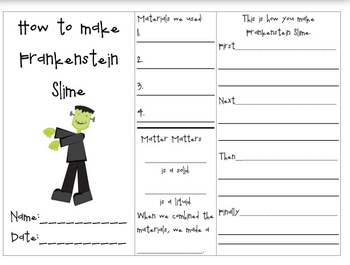 Preview of Frankenstein Slime Experiment - Studying the States of Matter