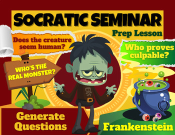 Preview of Frankenstein Activity | Socratic Seminar | Sentence Stems | Rubric | Essay Prep