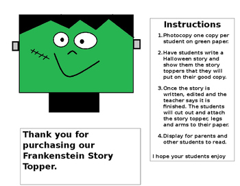 Preview of Frankenstein Story Topper