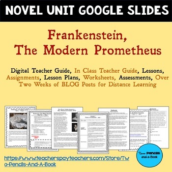 Preview of Frankenstein Teaching Resources and Novel Unit - Google Drive Edition 