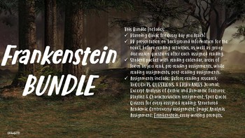 Preview of Frankenstein Unit: AP Literature