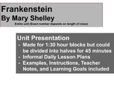 Frankenstein - Unit Presentation - Unit/Lesson Plan