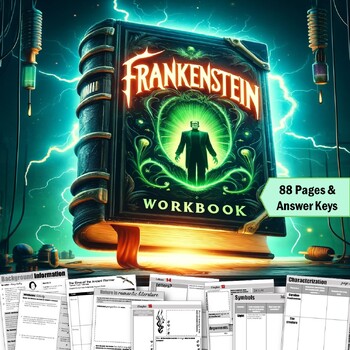 Preview of Frankenstein Workbook - Unit Companion, Student Activities,Digital Copy Included