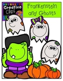 Frankenstein and Ghosts {Creative Clips Digital Clipart}