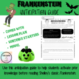 Frankenstein by Mary Shelley - Anticipation Guide - Model 