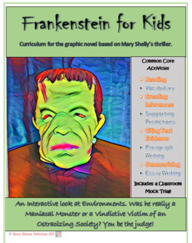 Preview of Frankenstein for Kids--IB Unit on Environments-- Literacy and PowerPoint Bundle
