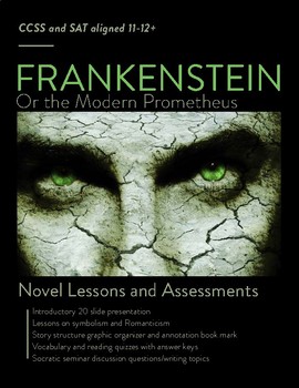 Preview of Frankenstein or the Modern Prometheus by Mary Shelly Lessons and Quizzes