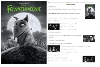 Frankenweenie Tim Burton Movie Blu Ray - Used