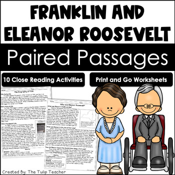Preview of Franklin D. Roosevelt and Eleanor Roosevelt Reading Paired Passages