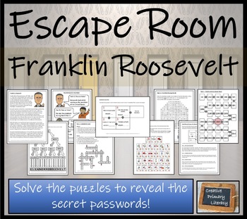 Preview of Franklin Roosevelt Escape Room Activity