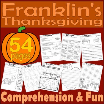 Preview of Franklin’s Thanksgiving Read Aloud Book Study Companion Reading Comprehension