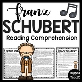 Composer Franz Schubert Biography Reading Comprehension Wo