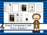 Franz Schubert Great Composer Unit.  Music Appreciation.