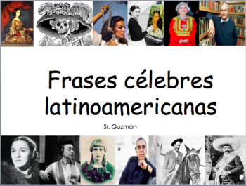 Preview of Frases célebres latinoamericanas | Posters Latin American Writers Artists