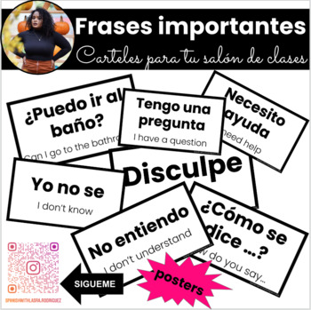 Frases importantes - Posters/Carteles by Spanish with la Sra Rodriguez
