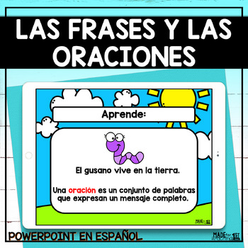Preview of Frases y Oraciones | Spanish PowerPoint
