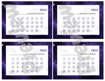 Preview of Frax Math Tracker (Reward Card for Missions)