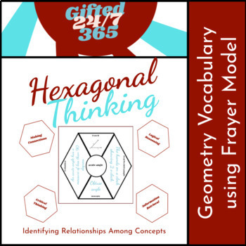 Preview of Frayer Model - Geometry Vocabulary Hexagonal Thinking Extension Task (GATE)