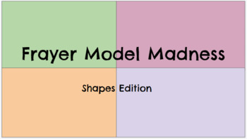 Preview of Frayer Model Madness - Geometry!