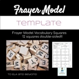 Frayer Model Template - Vocabulary Journal - 14 squares on