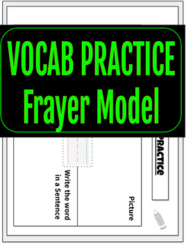 Preview of Frayer Model Vocabulary Worksheet