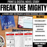 Freak the Mighty Book Unit: Comprehension & Vocabulary Nov